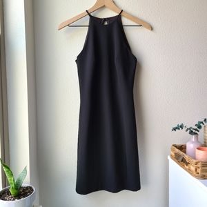 Vintage Cache Black Halter Mini Sleeveless Shift Dress
